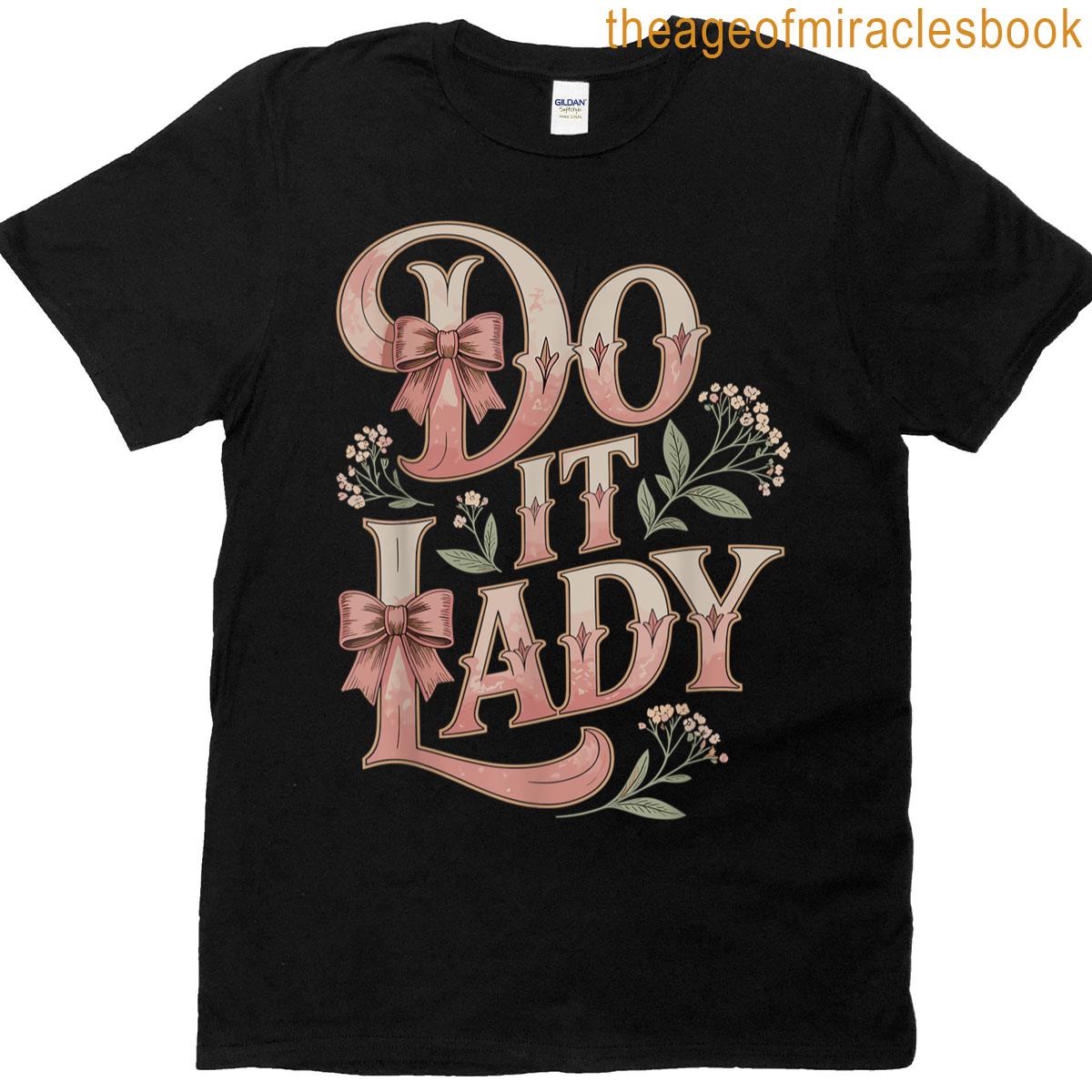 Do It Lady Vintage Pink Bow T-shirt
