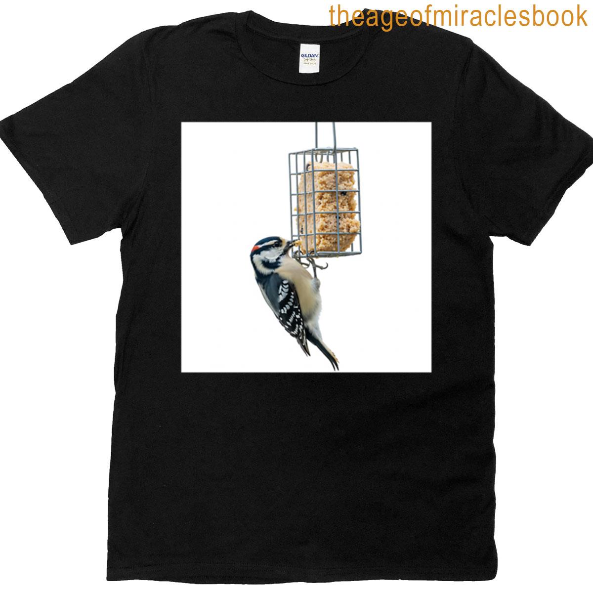 Downy Woodpecker On Suet T-shirt