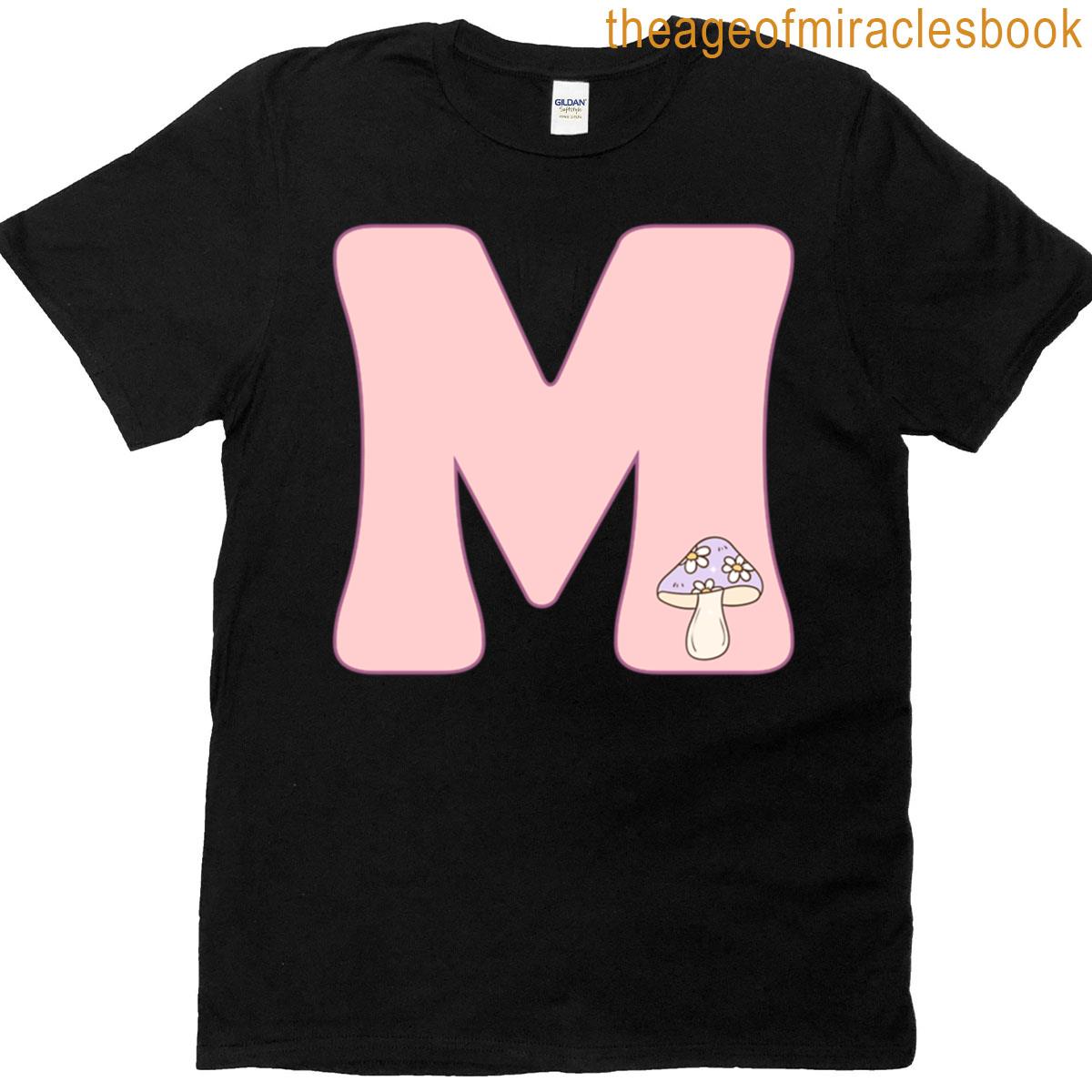 Pink Groovy Letter M T-shirt