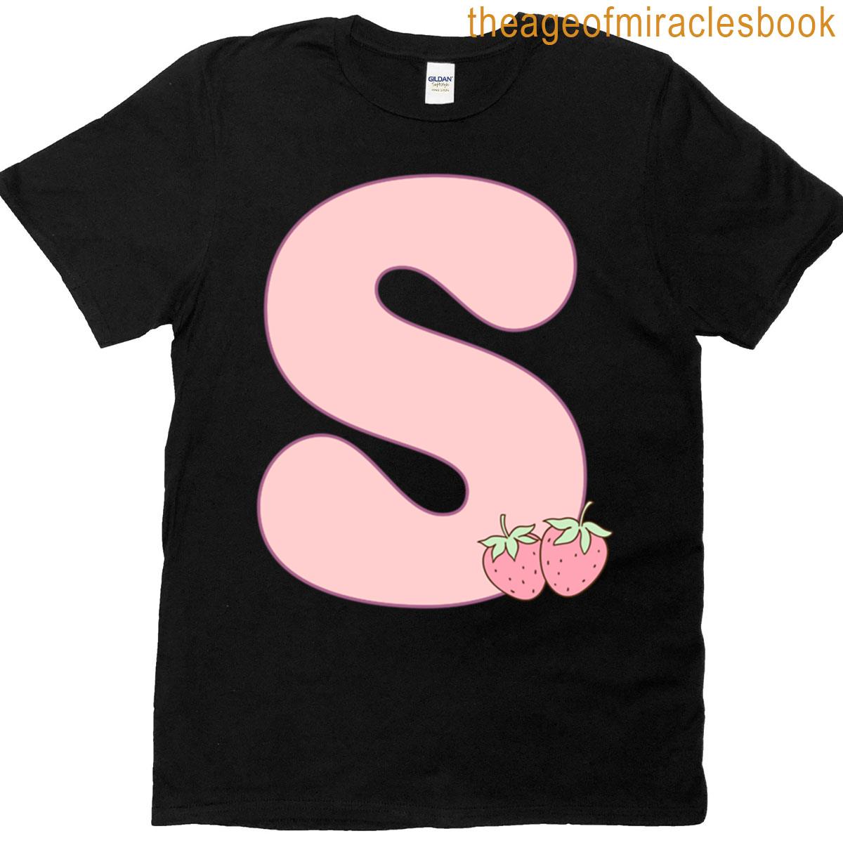 Pink Groovy Letter S T-shirt