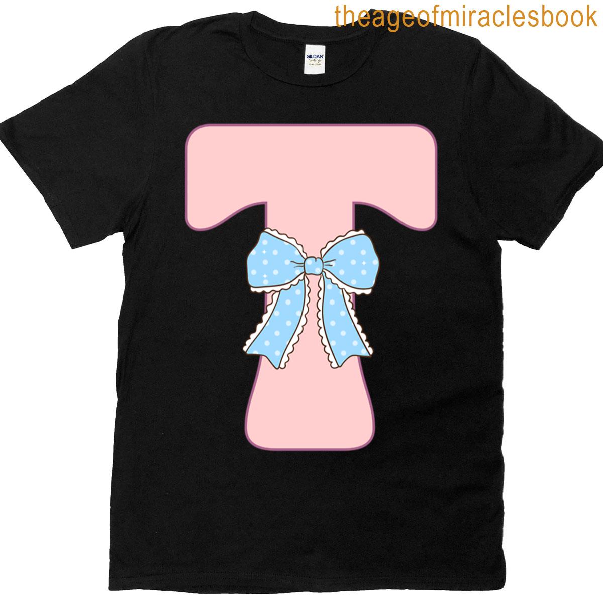Pink Groovy Letter T T-shirt