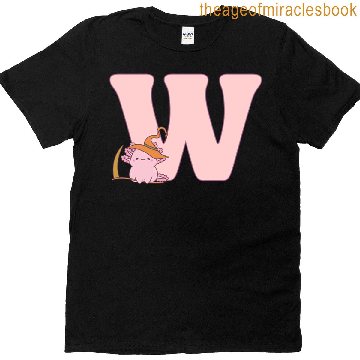 Pink Groovy Letter W T-shirt