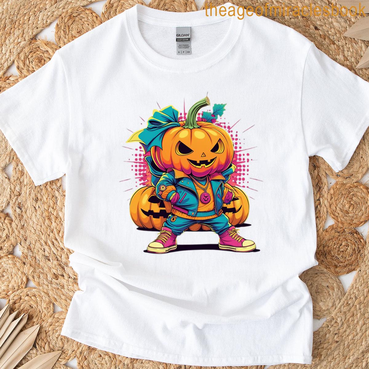 Pumpkin Head Funny Spooky Halloween Design T-shirt
