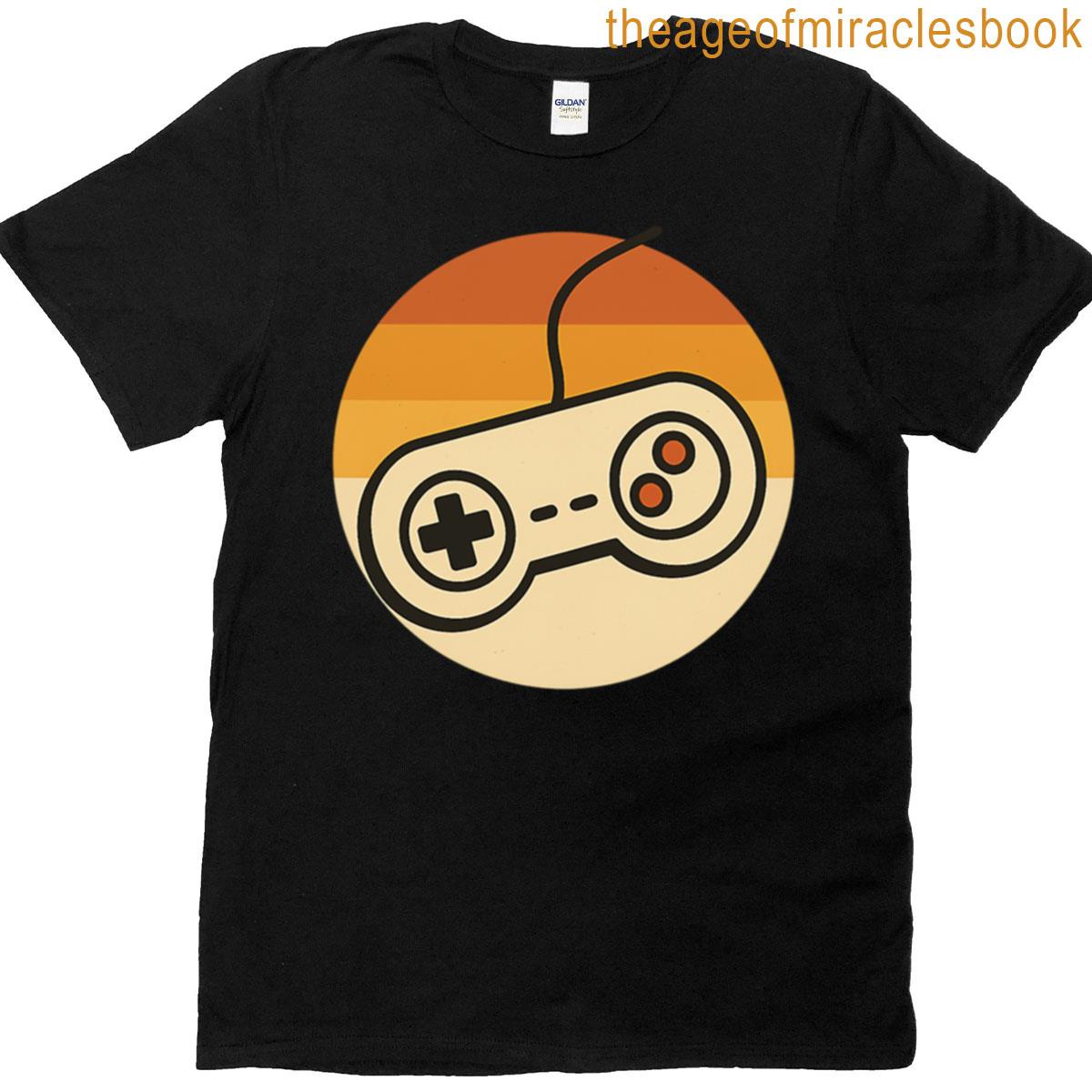 Retro Gaming Controller Logo Design T-shirt