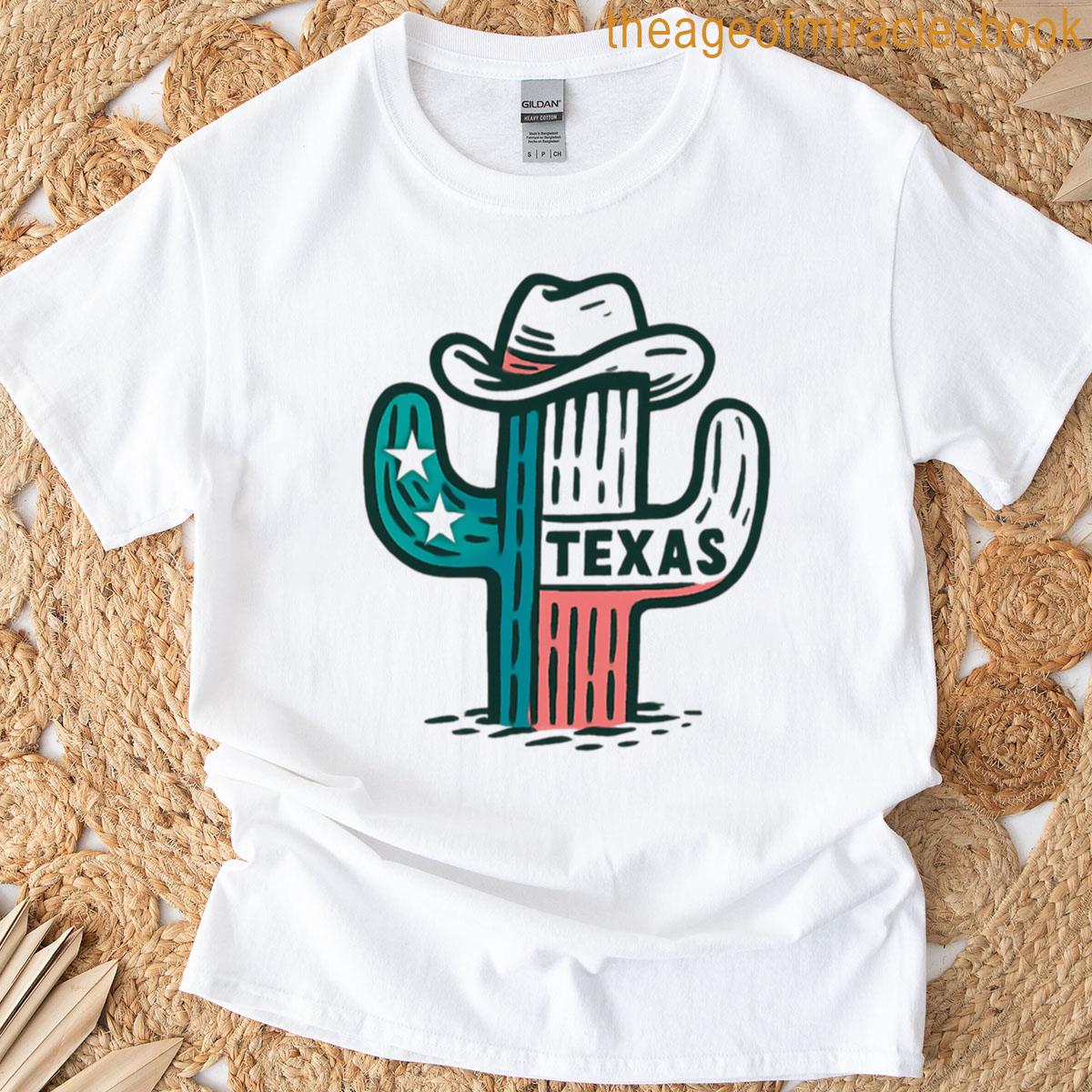 Texas Cactus With A Cowboy Hat T-shirt