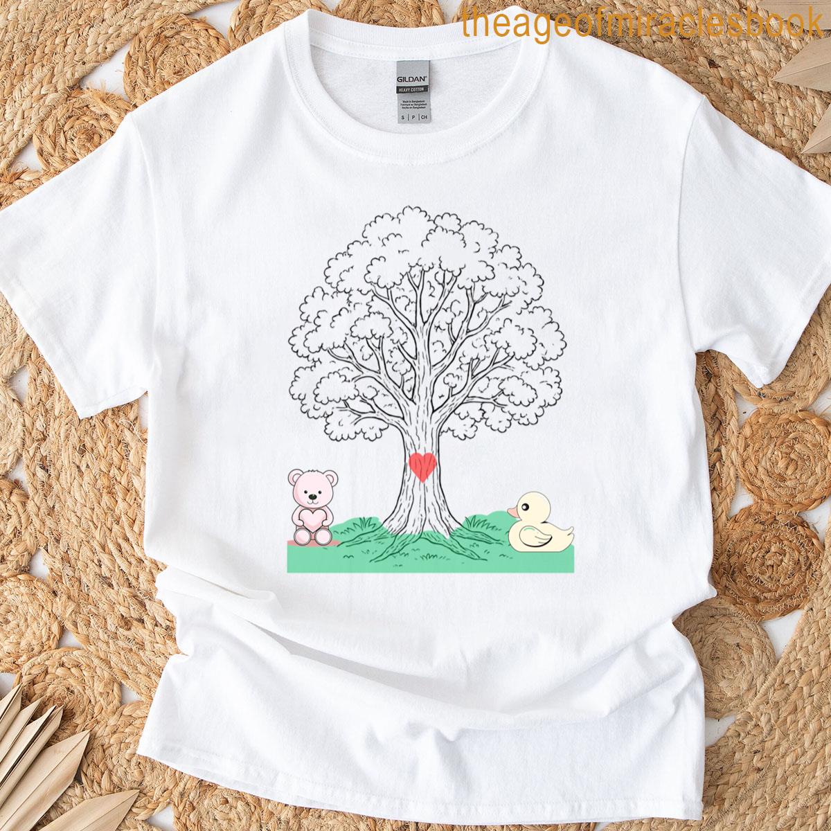 Tree With Duck And Bear T-shirt