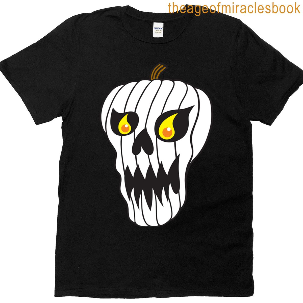 White Pumpkin Skull T-shirt