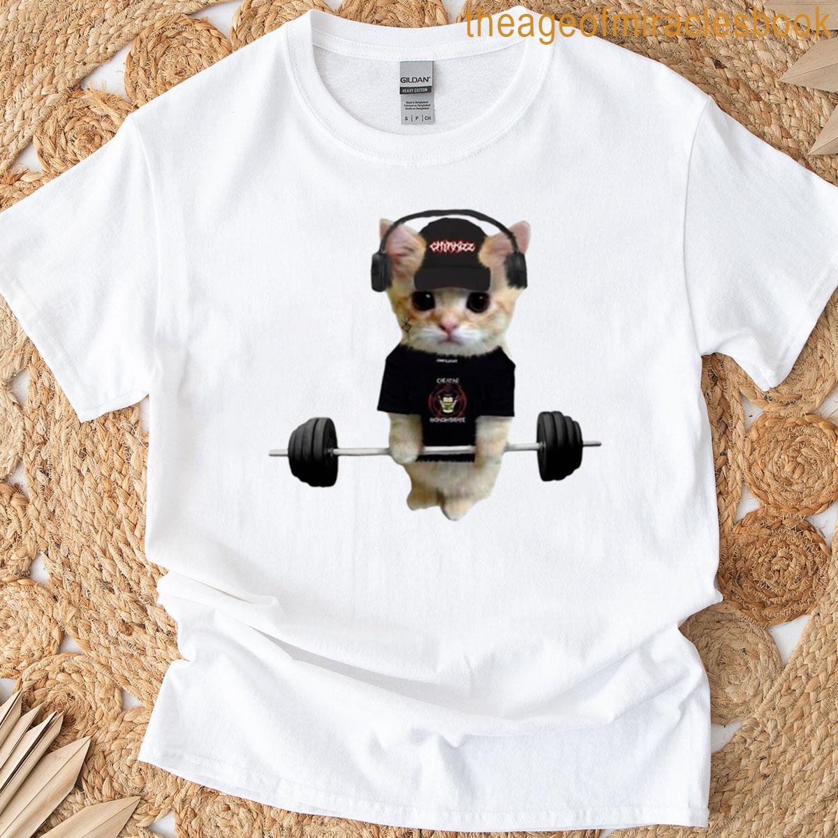 Cat Gym Bro Workout T-shirt