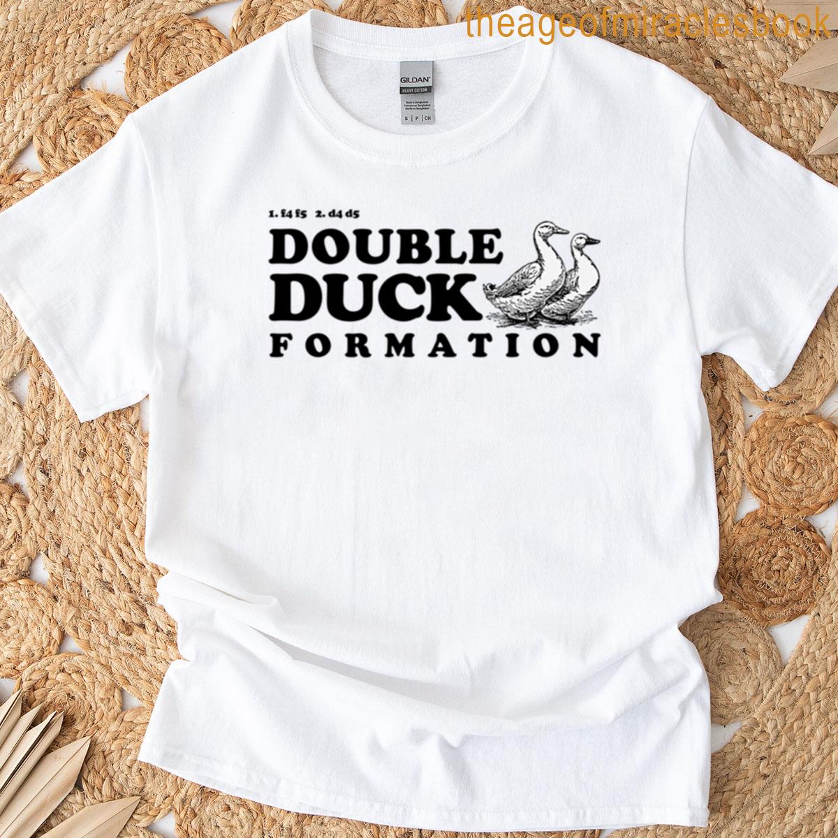 Double Duck Formation Birds Opening Chess Meme T-shirt