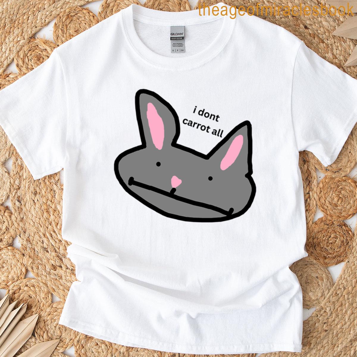 Funny Bunny Carrot Meme Sticker T-shirt