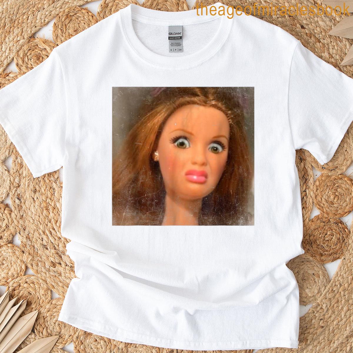 Funny Disgusting Doll Face Meme T-shirt