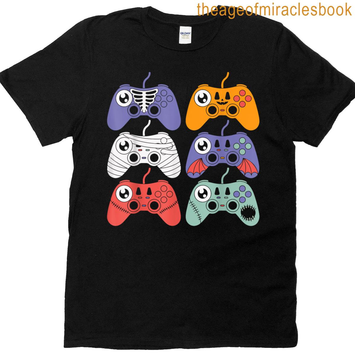 Halloween Skeleton Zombie Gaming Controllers Mummy T-shirt
