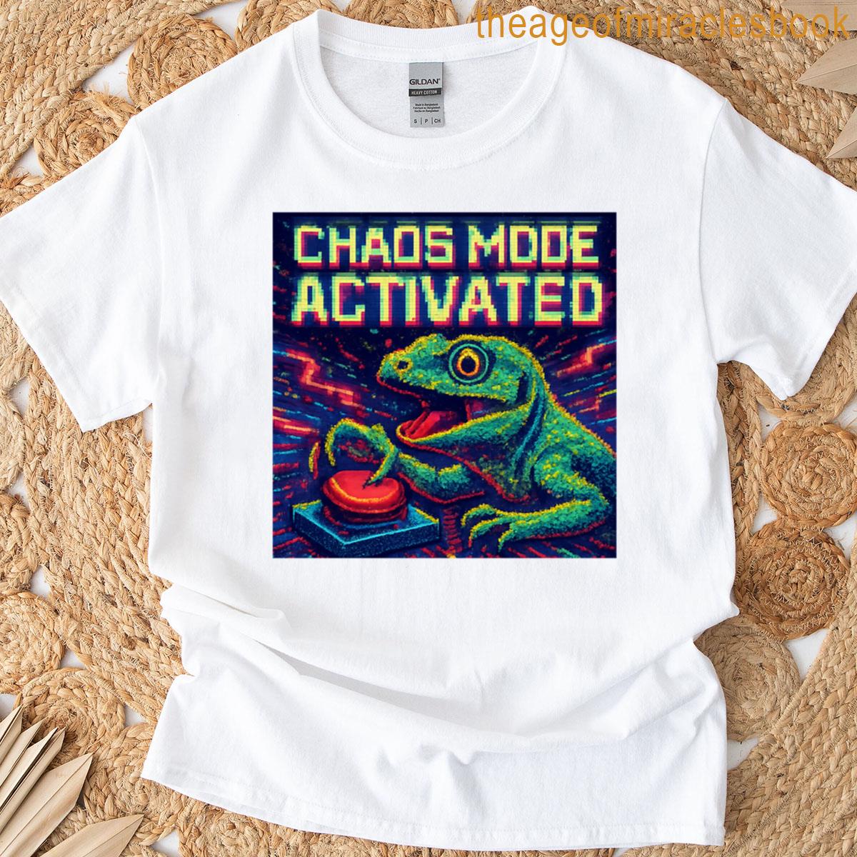 Lizard Chaos Mode – Adhd Brain Meme Sticker Pack Oversized T-shirt