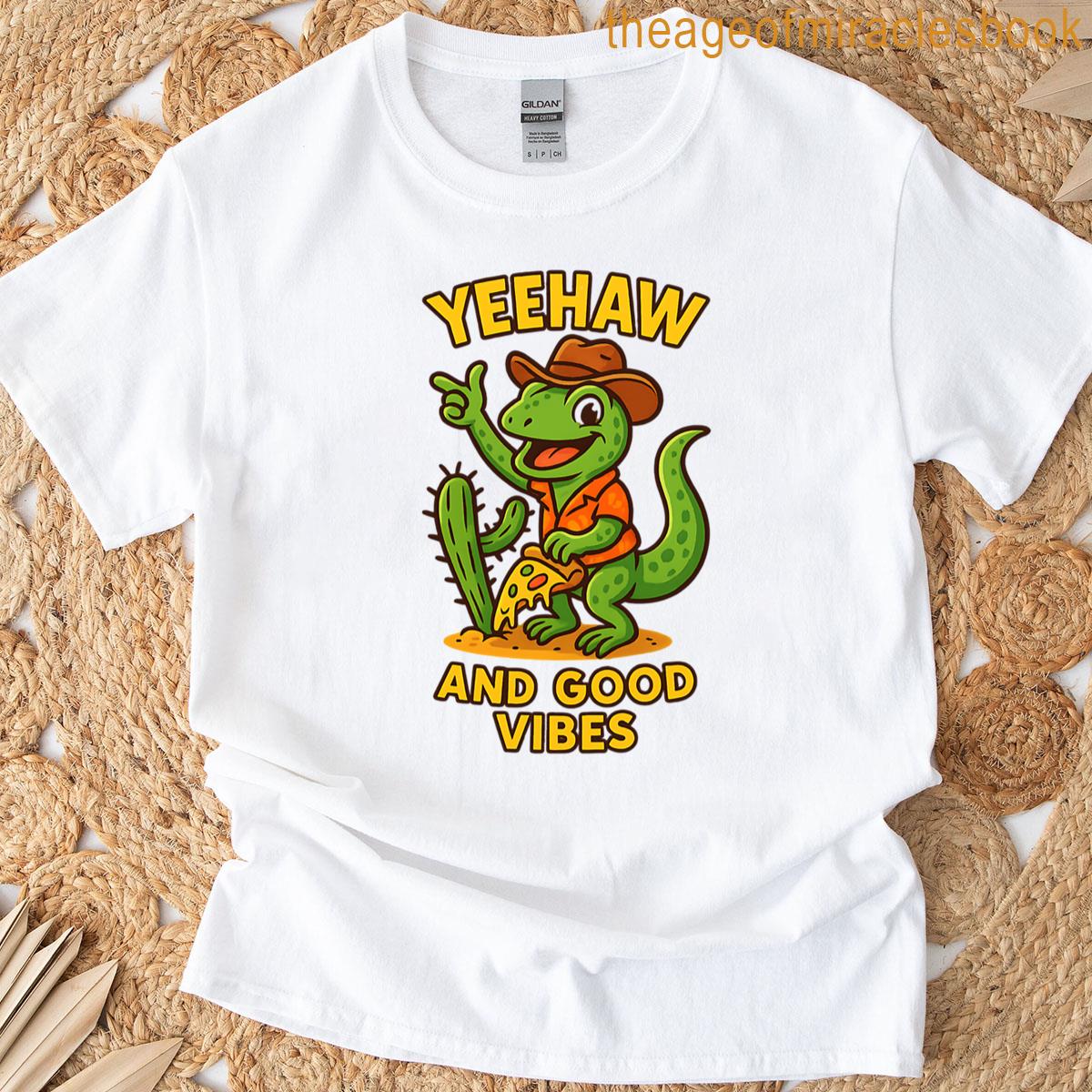 Lizard Yeehaw And Good Vibes Oversized T-shirt