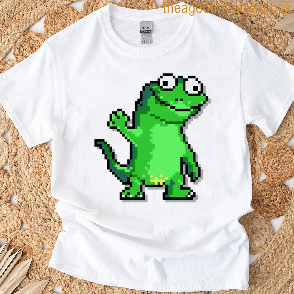 Pixel Art Lizard Lizard Meme Oversized T-shirt