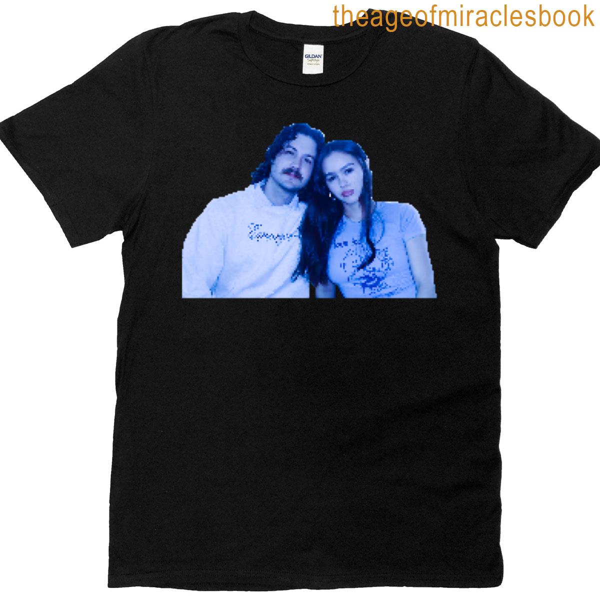 Pixel Monochrome Enya And Drew T-shirt