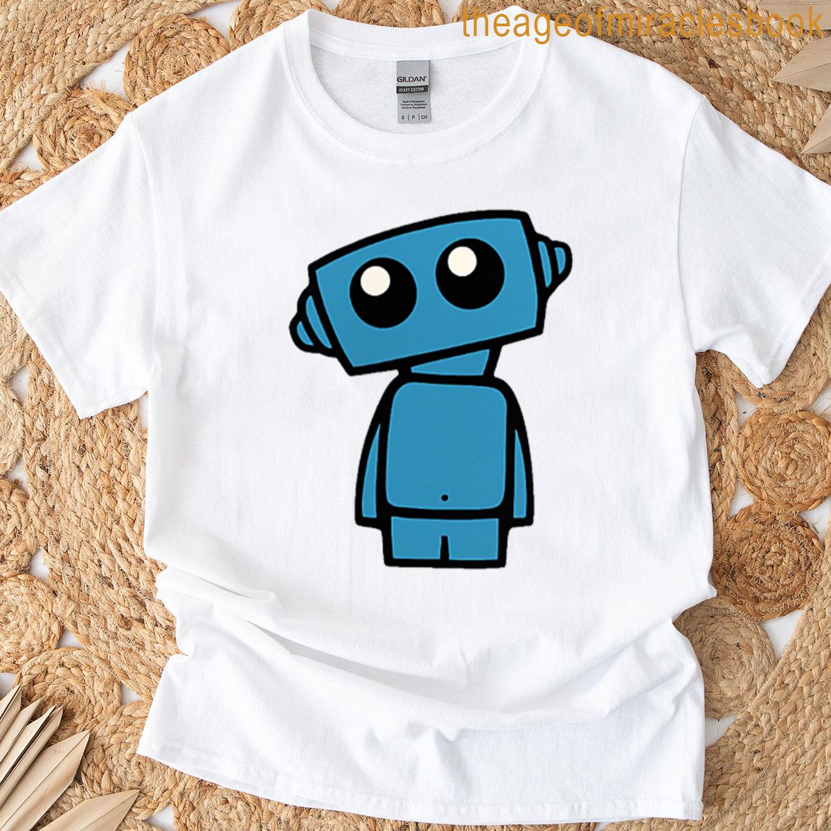 Small Blue Robot T-shirt