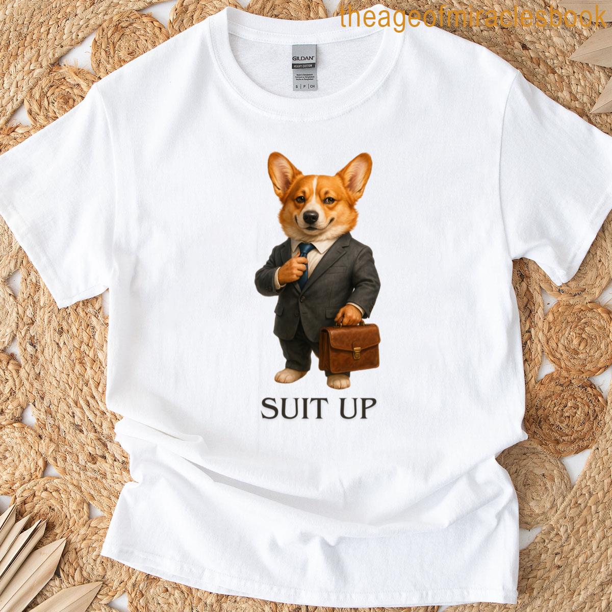 Suit Up Corgi T-shirt