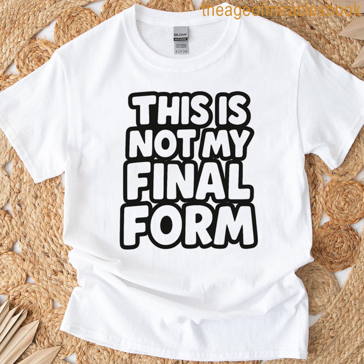 This Is Not My Final Form Funny Meme Typography Oversized T-shirt
