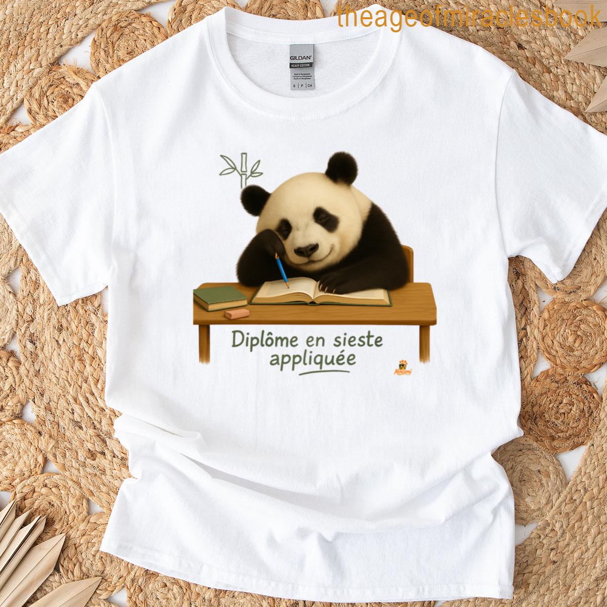 Applied Nap Degree Lazy Panda Student Oversized T-shirt