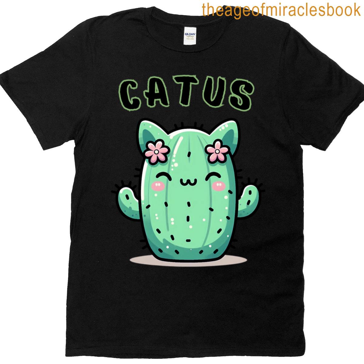 Catus Funny Cat Cactus Pun Design T-shirt