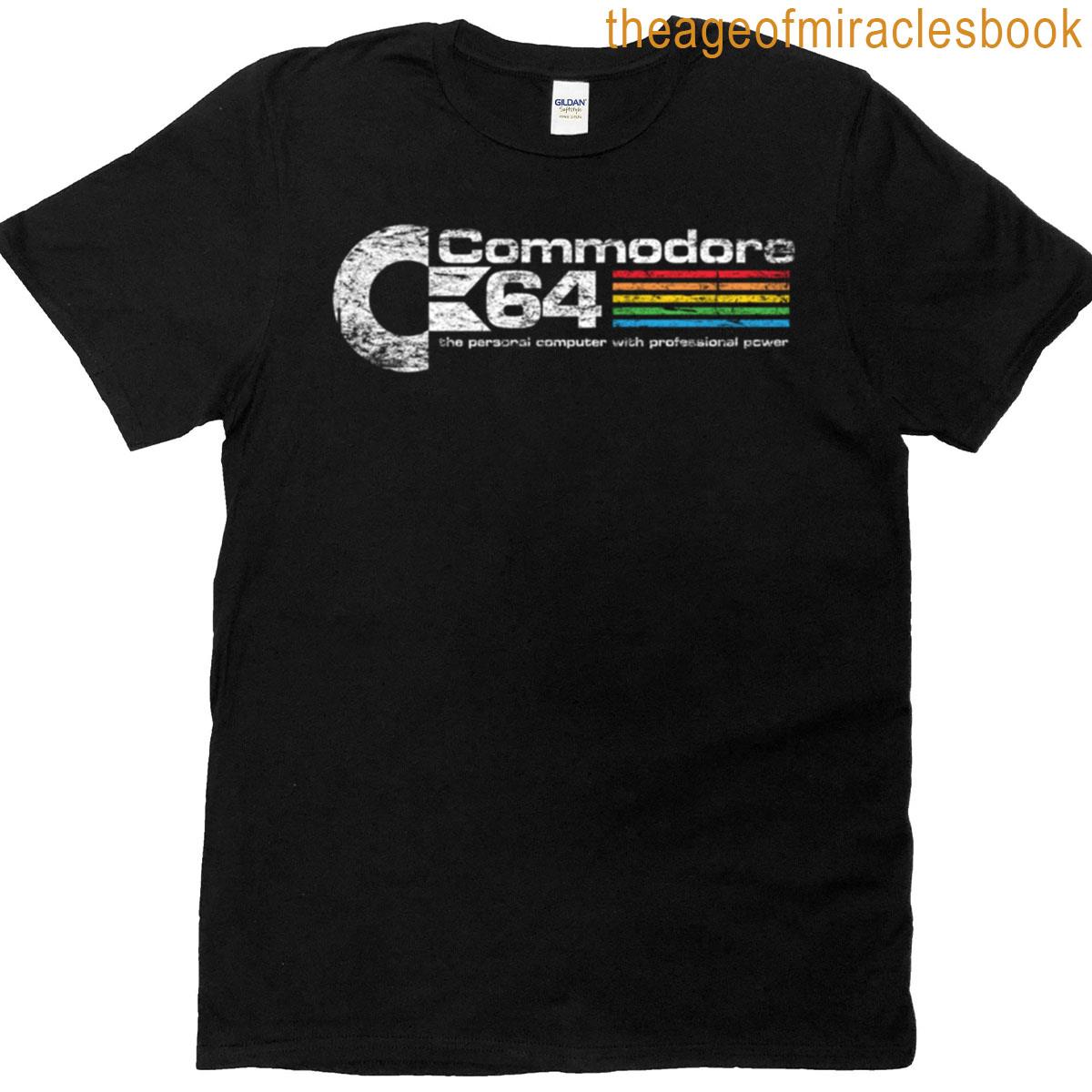 Commodore 64 Retro Home Computer Rainbow Logo T-shirt