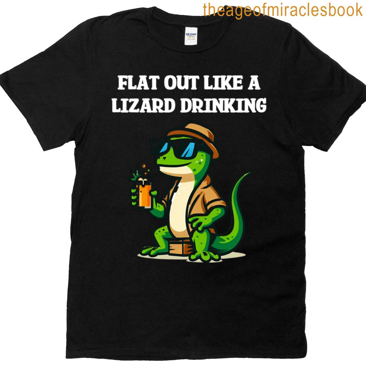 Flat Out Like A Lizard Drinking Funny Aussie Animal Drinking Design Fitted T-shirt