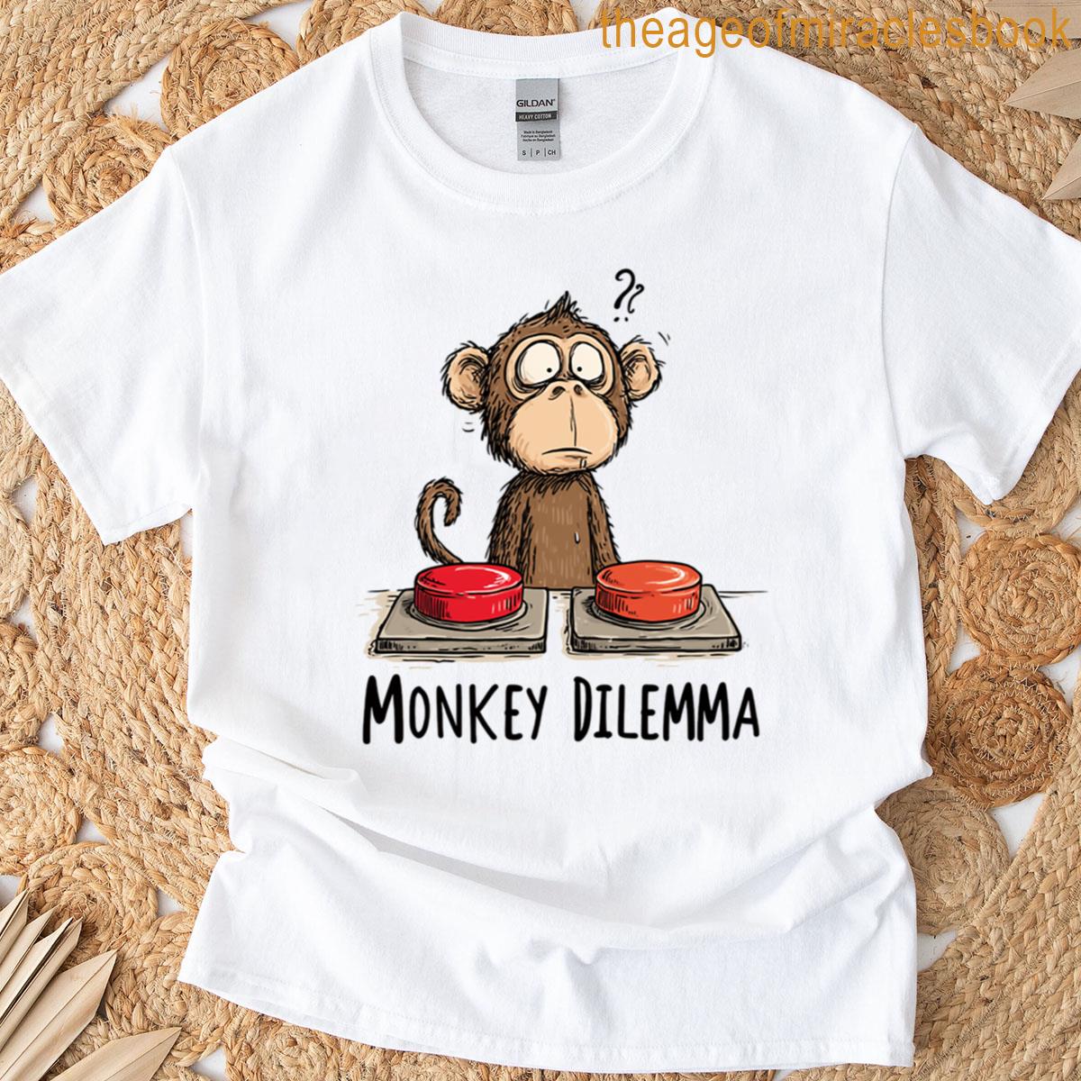Funny Meme – Monkey Dilemma Oversized T-shirt
