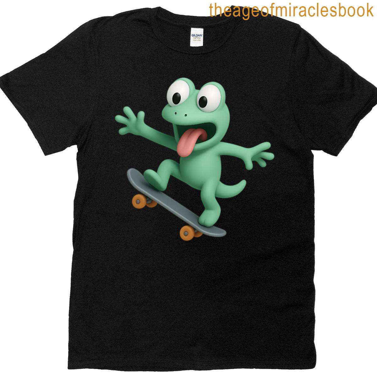 Funny Skating Lizard Meme T-shirt