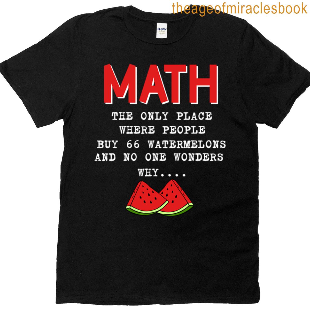 Math And Watermelons Mathematics Calculation Numbers T-shirt