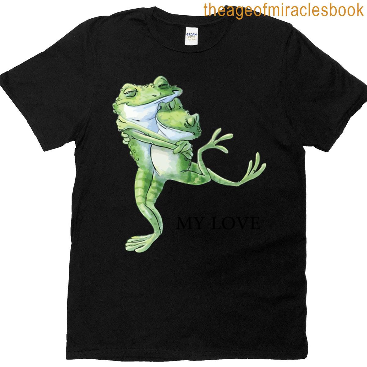Romantic Frogs Hugging In Love T-shirt Romantic Frogs Hugging In Love T-shirt