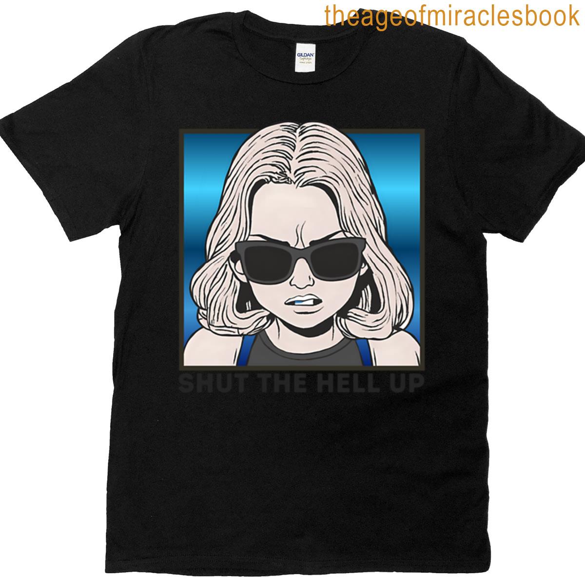 Shut The Hell Up Bold Sarcastic Pop Art Comic Design Oversized T-shirt
