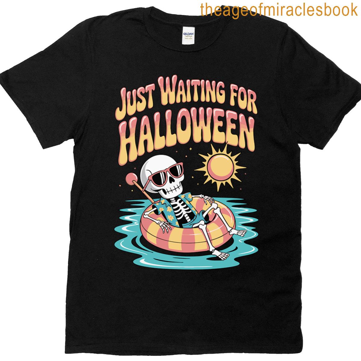 Skeleton Waiting For Halloween T-shirt