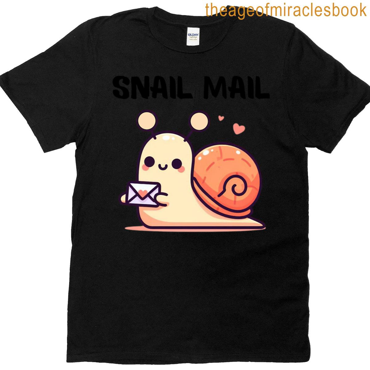 Snail Mail Cute Snail Pun Design T-shirt
