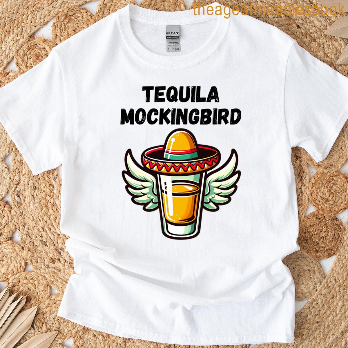 Tequila Mockingbird Funny Alcohol Pun Design Oversized T-shirt