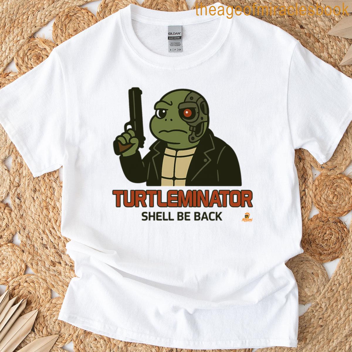 Turtleminator Turtle Humor Terminator Parody T-shirt