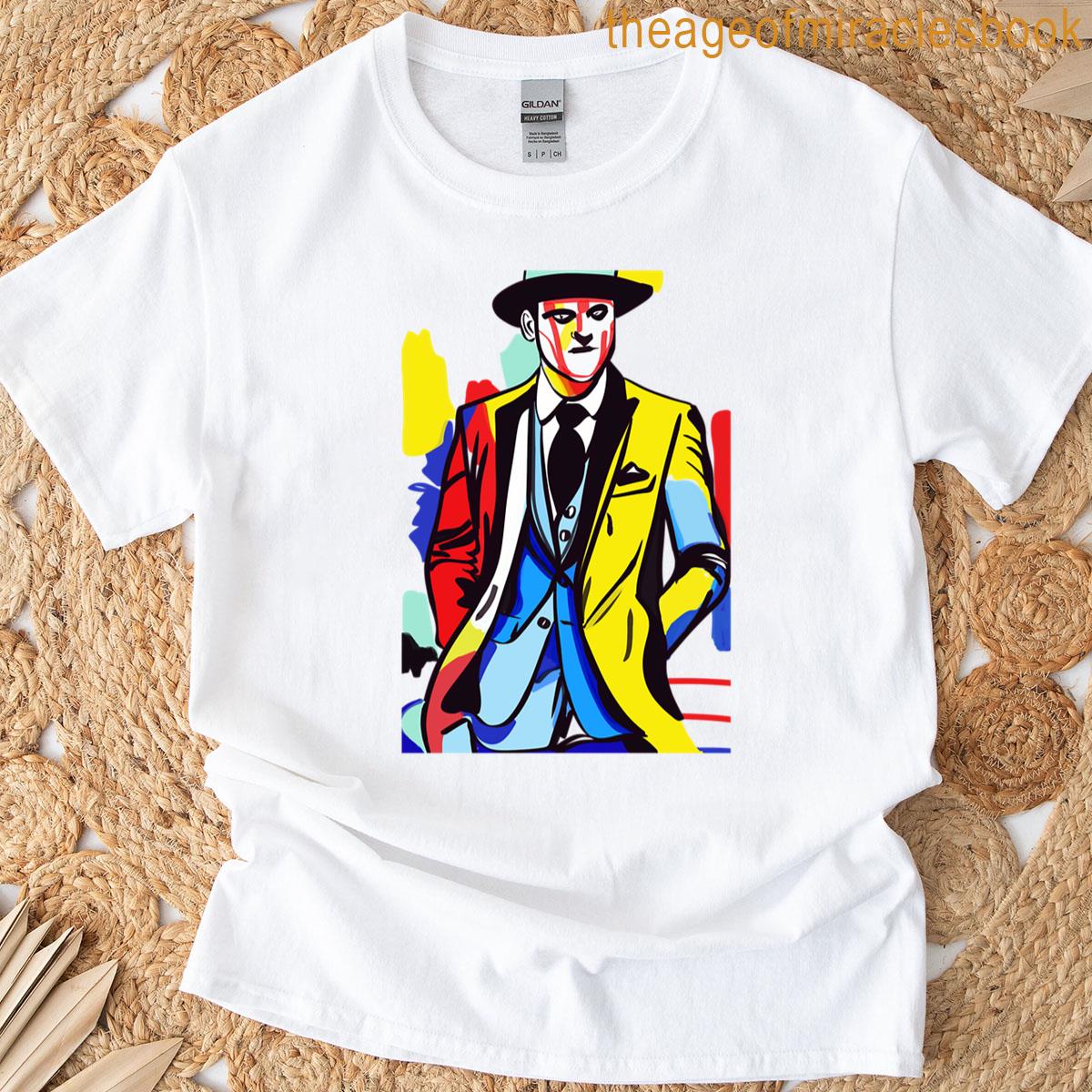 Bold Pop Art Abstract Gentleman Oversized T-shirt