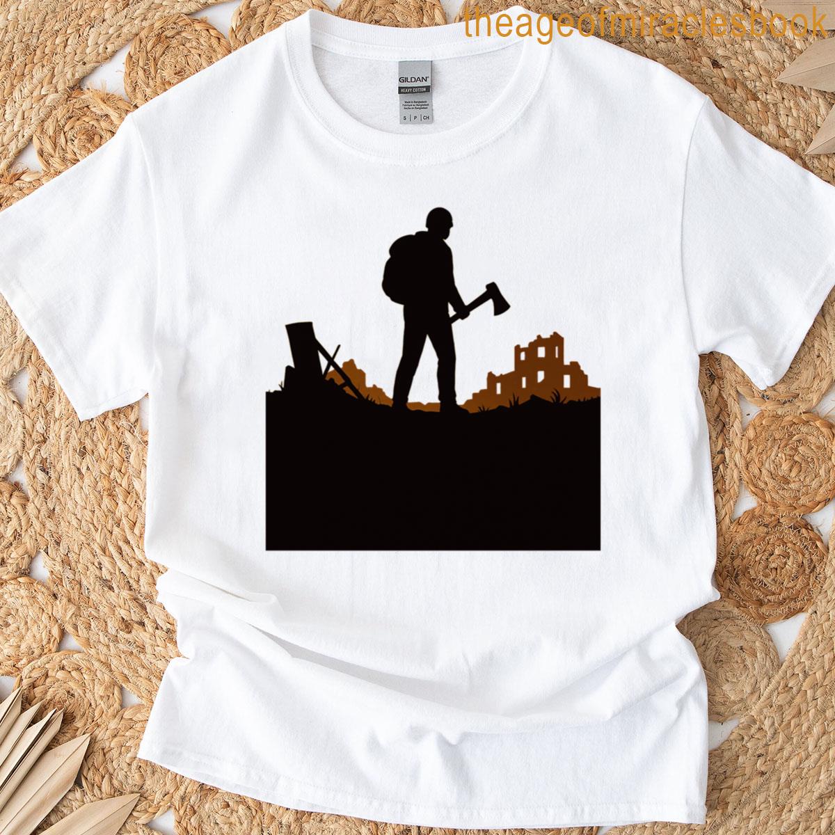 Lone Survivor Minimalist Post-apocalyptic Design T-shirt