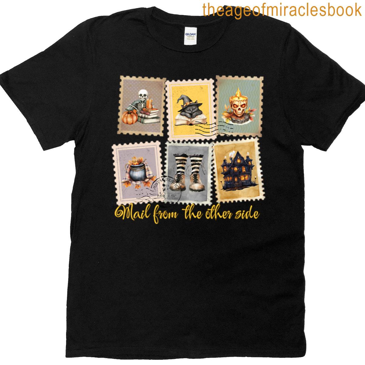 Mail From The Other Side Haunted Postage Stamp Collection T-shirt