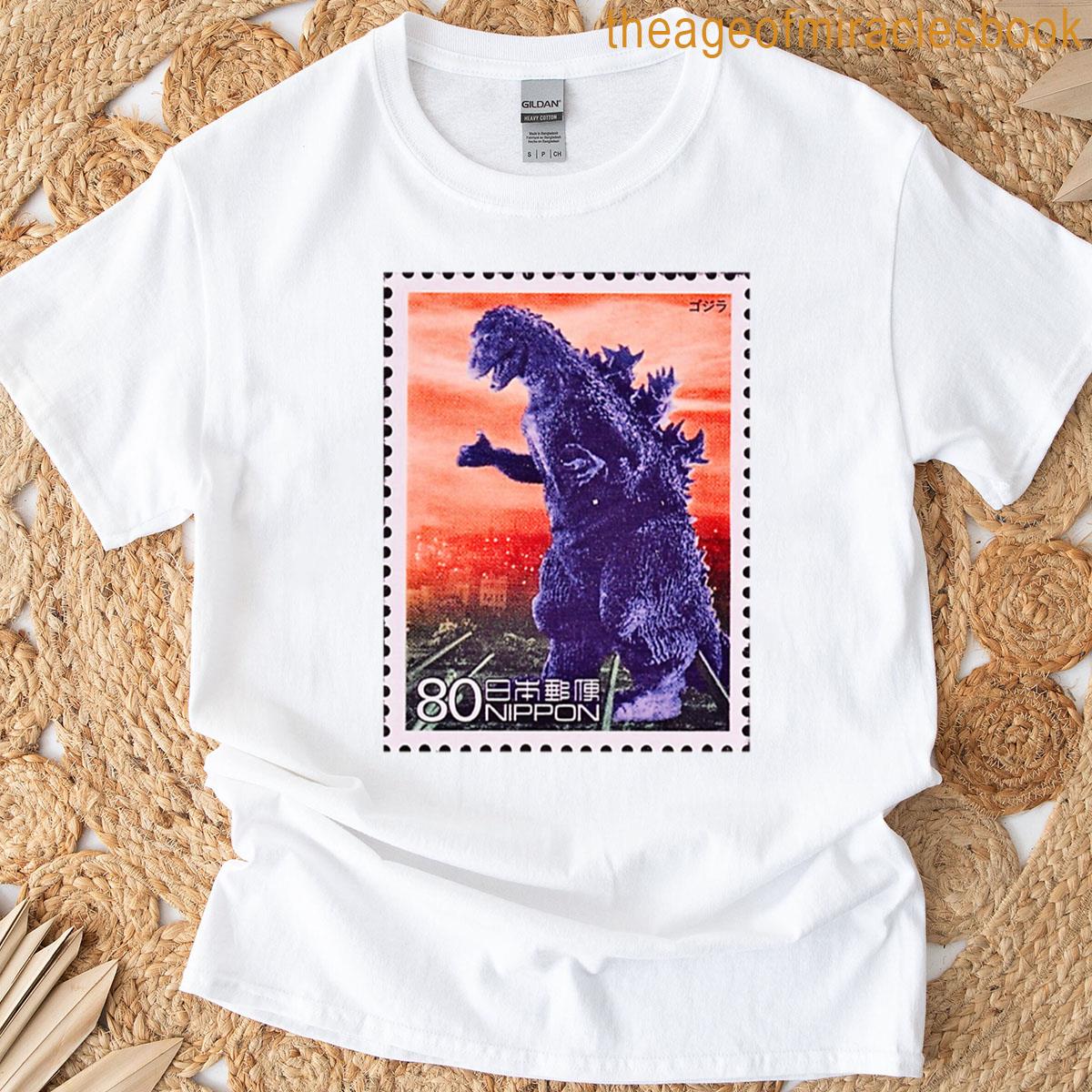 Postal Stamp Nippon Gojira T-shirt