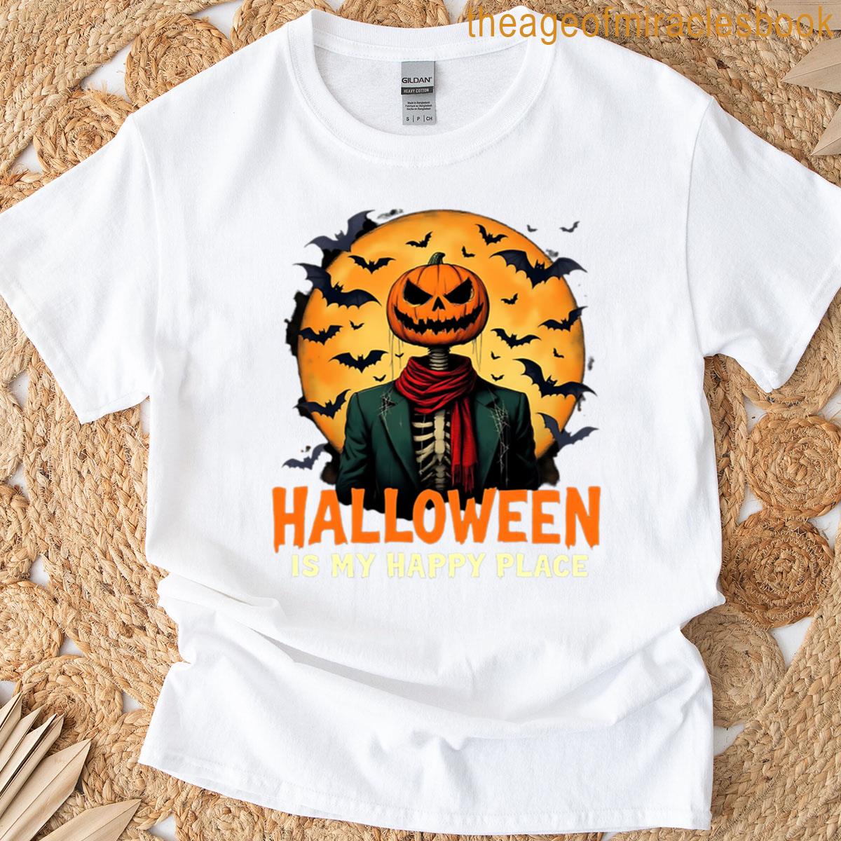 Pumpkin Skeleton Halloween Bliss T-shirt