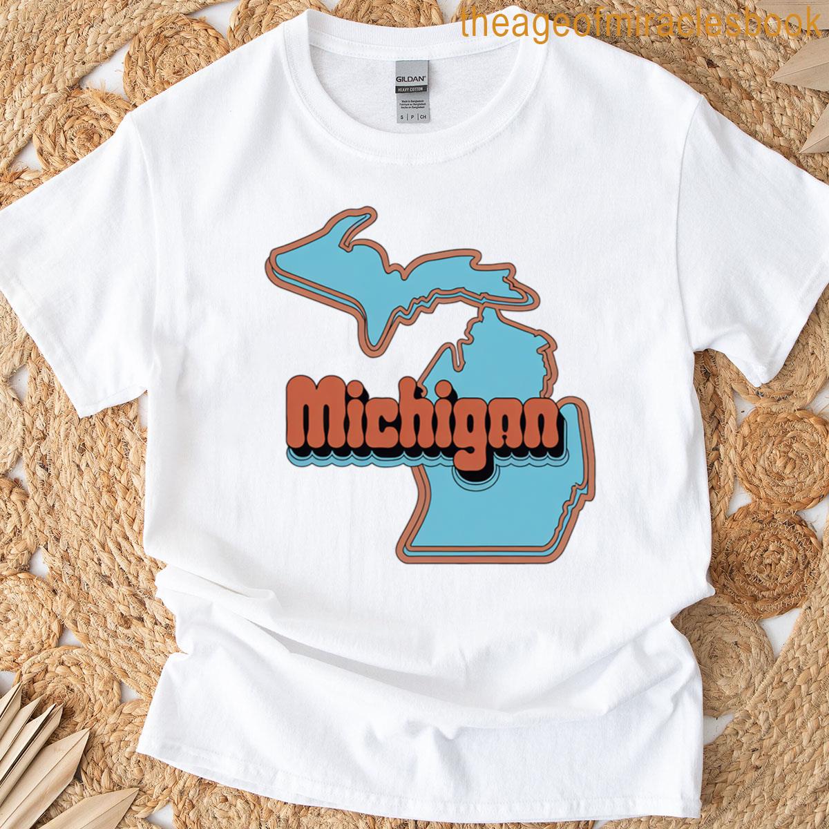 Retro 70s Michigan Decal Oversized T-shirt