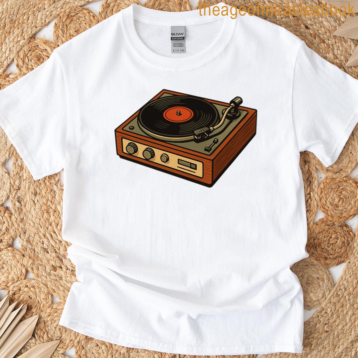 Retro Style Turn Table Oversized T-shirt