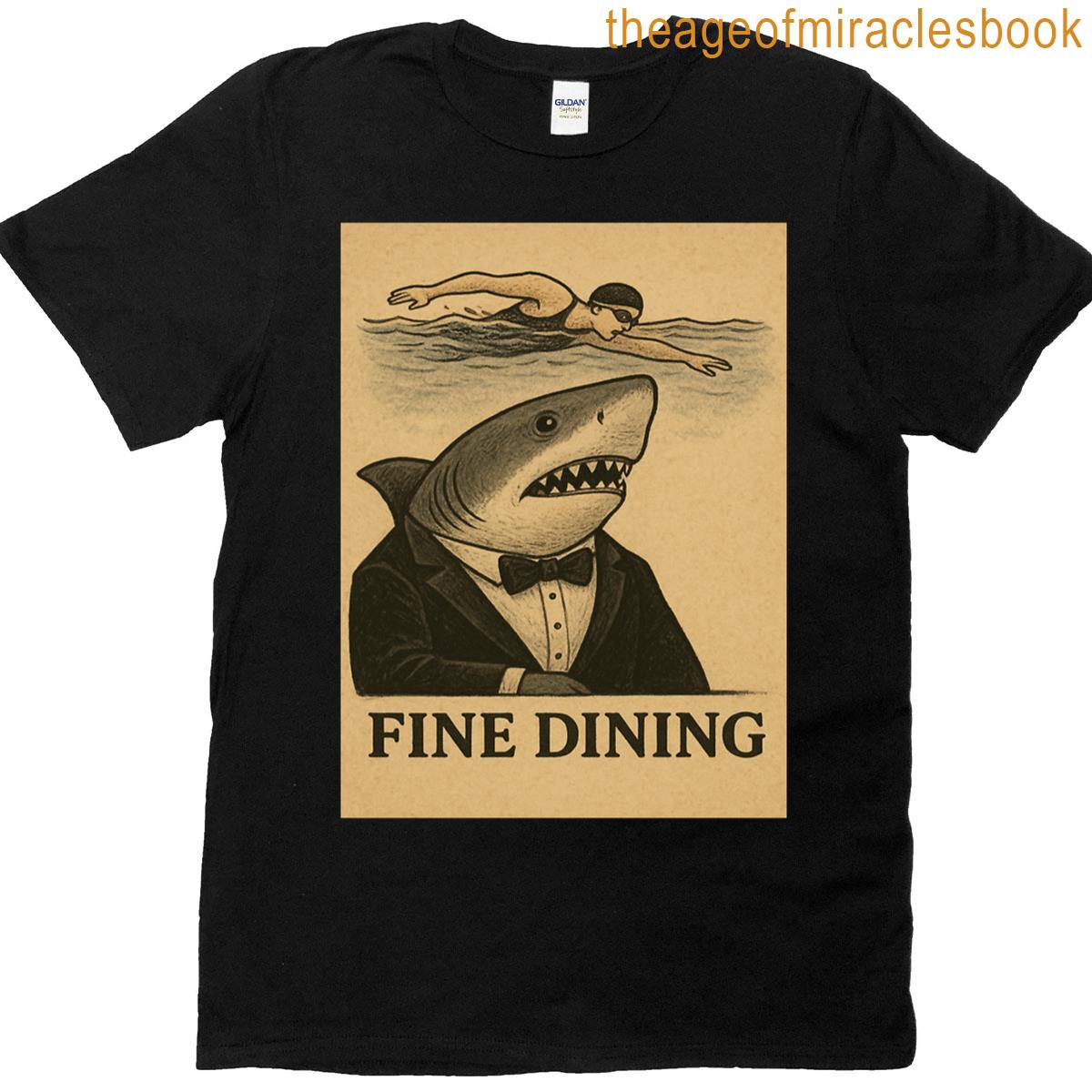 Tuxedo Sharks Thought On Fine Dining T-shirt
