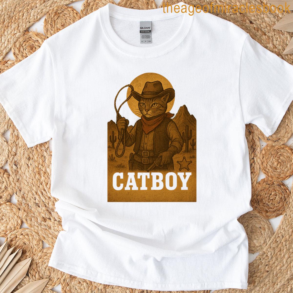 Vintage Cowboy Cat Oversized T-shirt