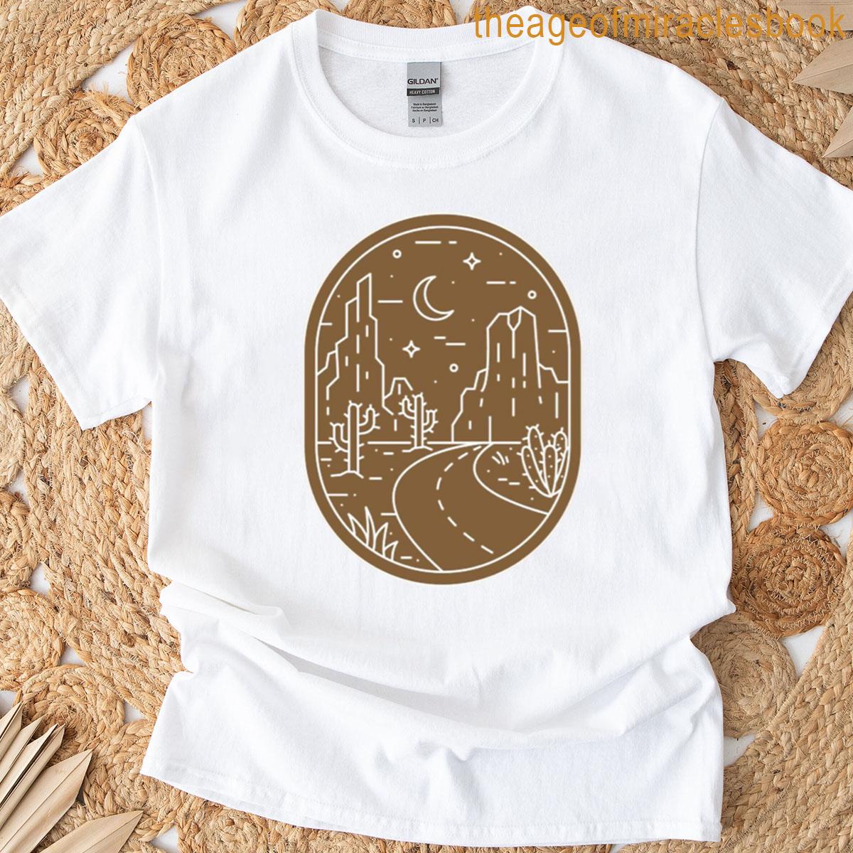 Camping Mountains Trees Aesthetic T-shirt