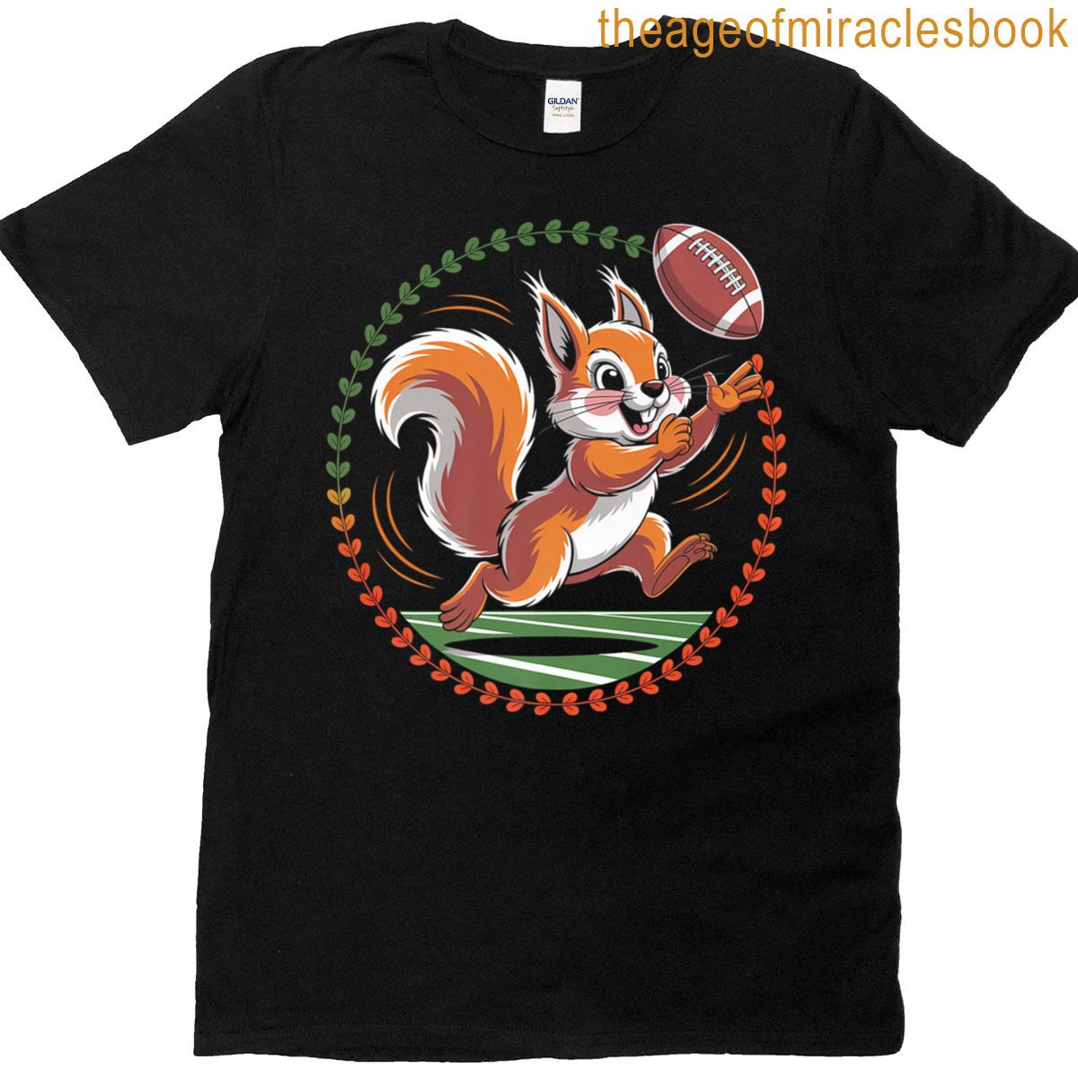 Catch That Football Squirrel Design Premium T-shirt