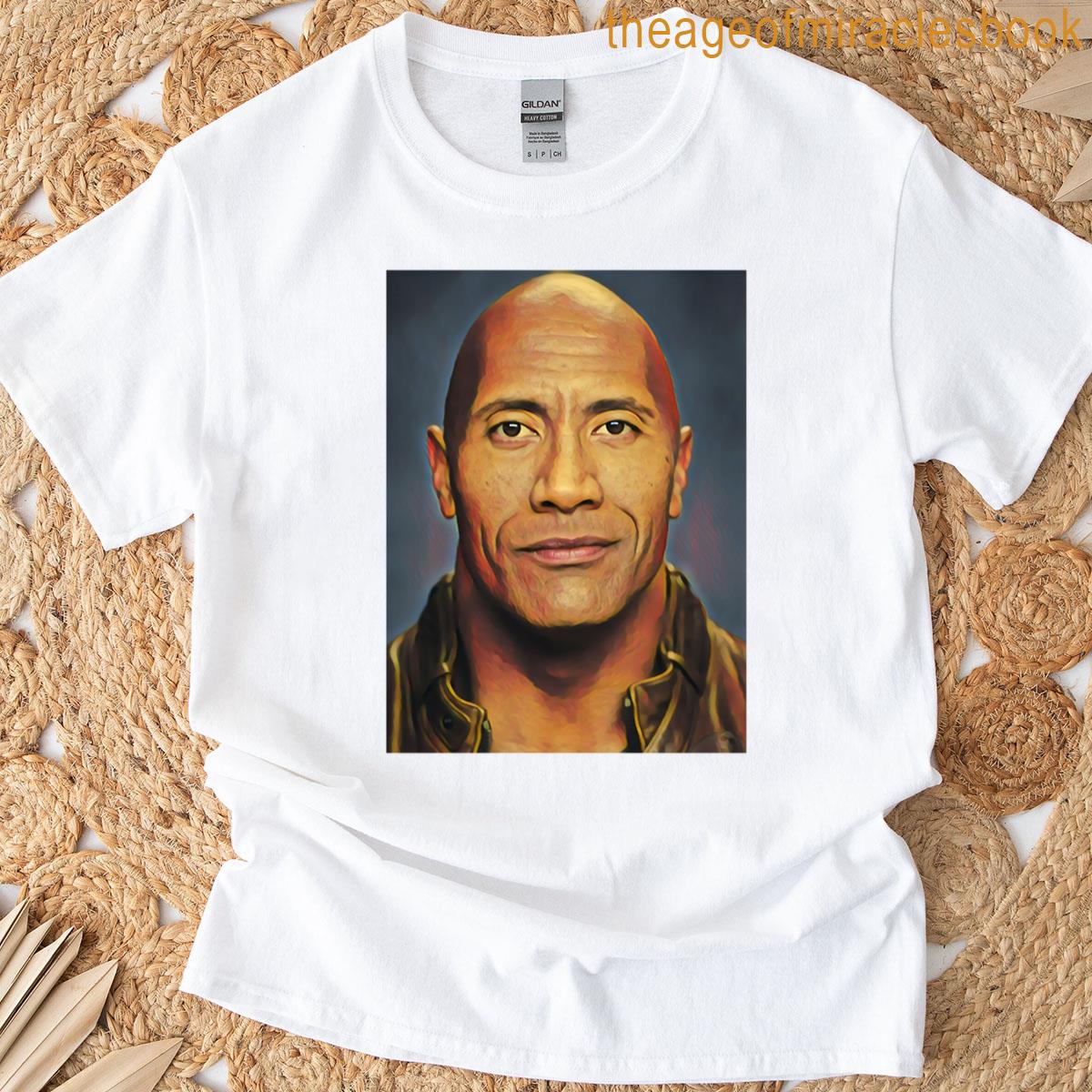 Dwayne The Rock Johnson Portrait T-shirt