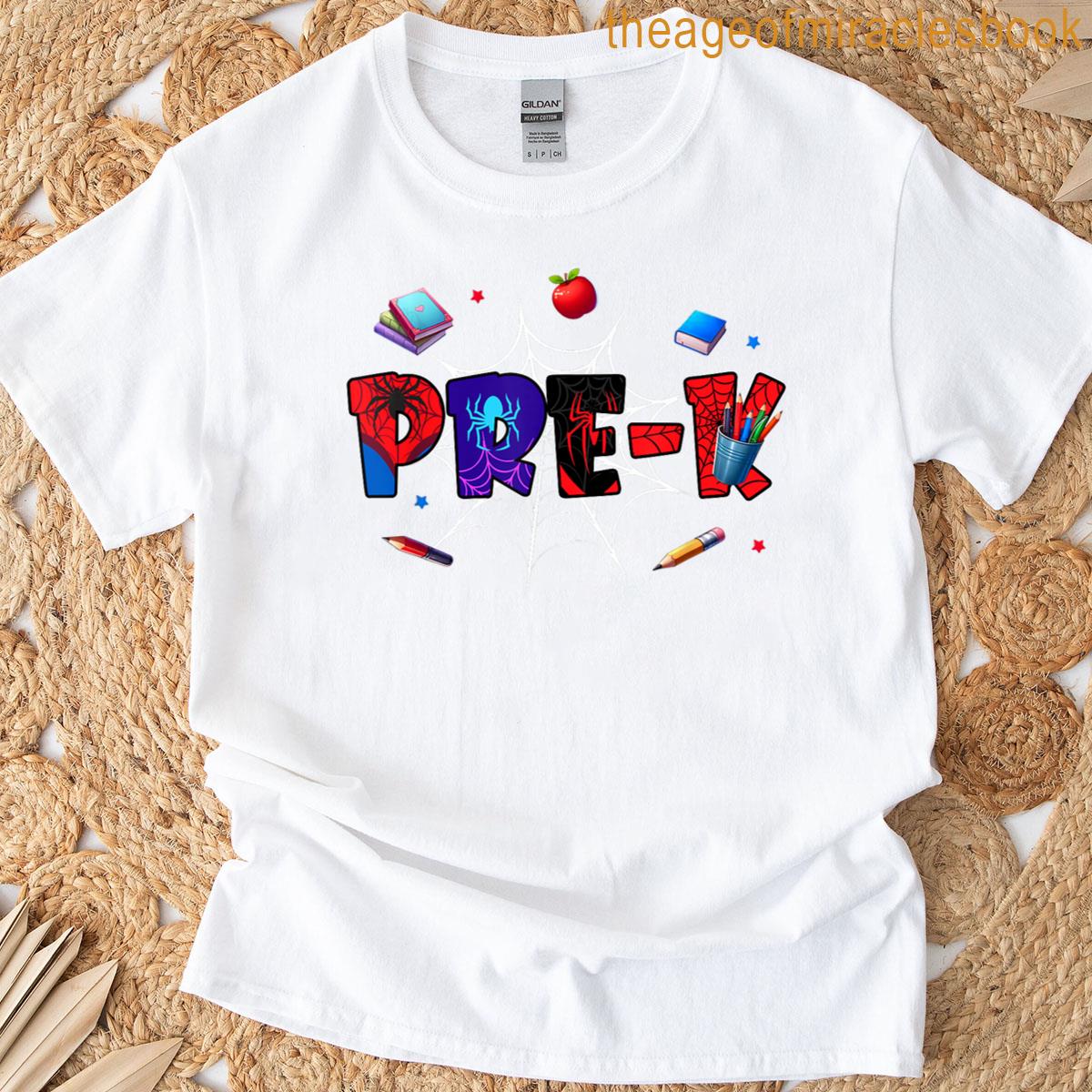 Hello Pre-k Squad Spider Back To School Team Pre-k T-shirt