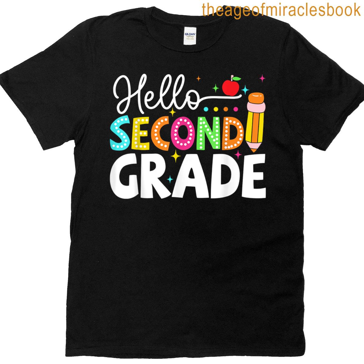 Hello Second Grade Team 2nd Grade Back To School Teacher Kid T-shirt